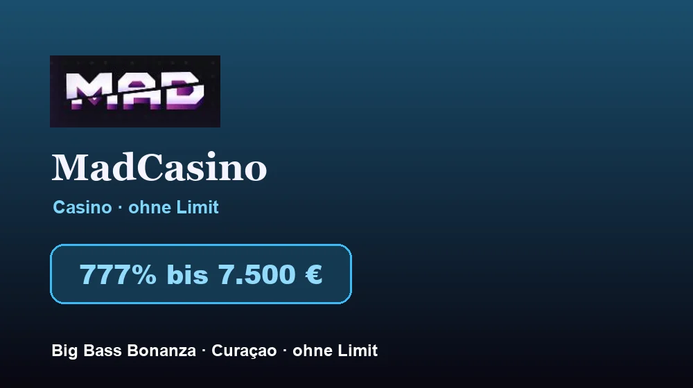 Screenshot von MadCasino Casino